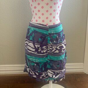 Anthropologie Porridge brand Multi-Colored Ruched Skirt NWOT size S